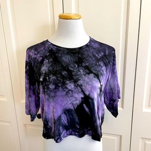 BRAND NEW Maison Margiela purple tie dye crop top with tags
